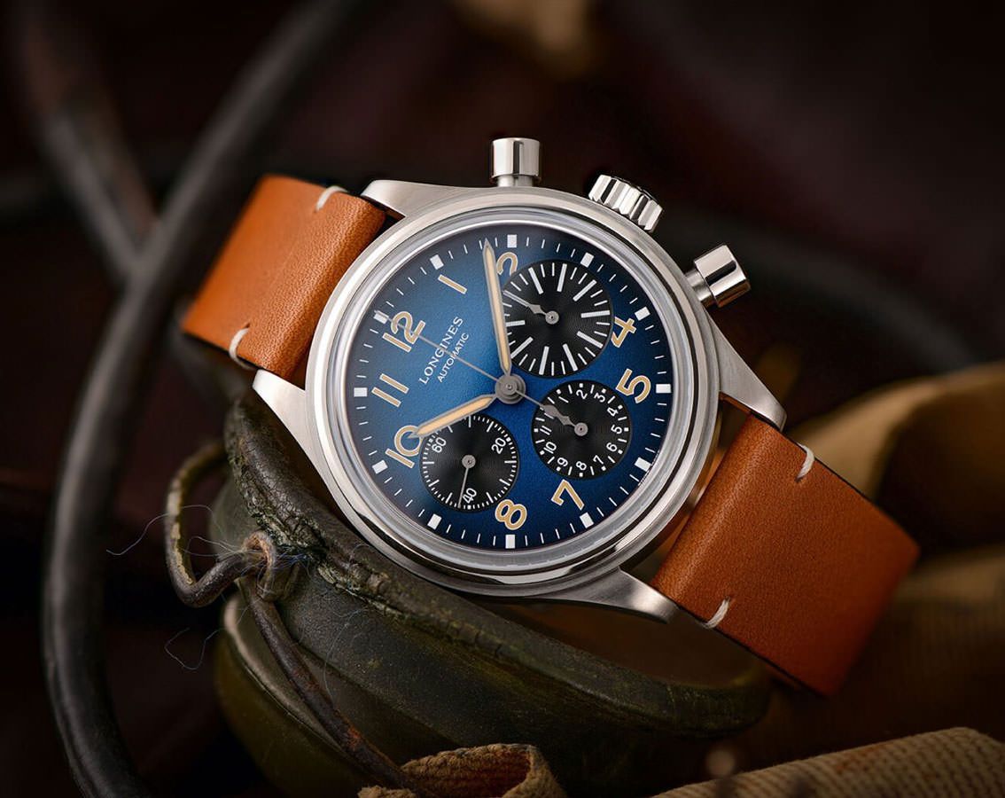 Longines Heritage Avigation 41 mm Watch in Blue Dial