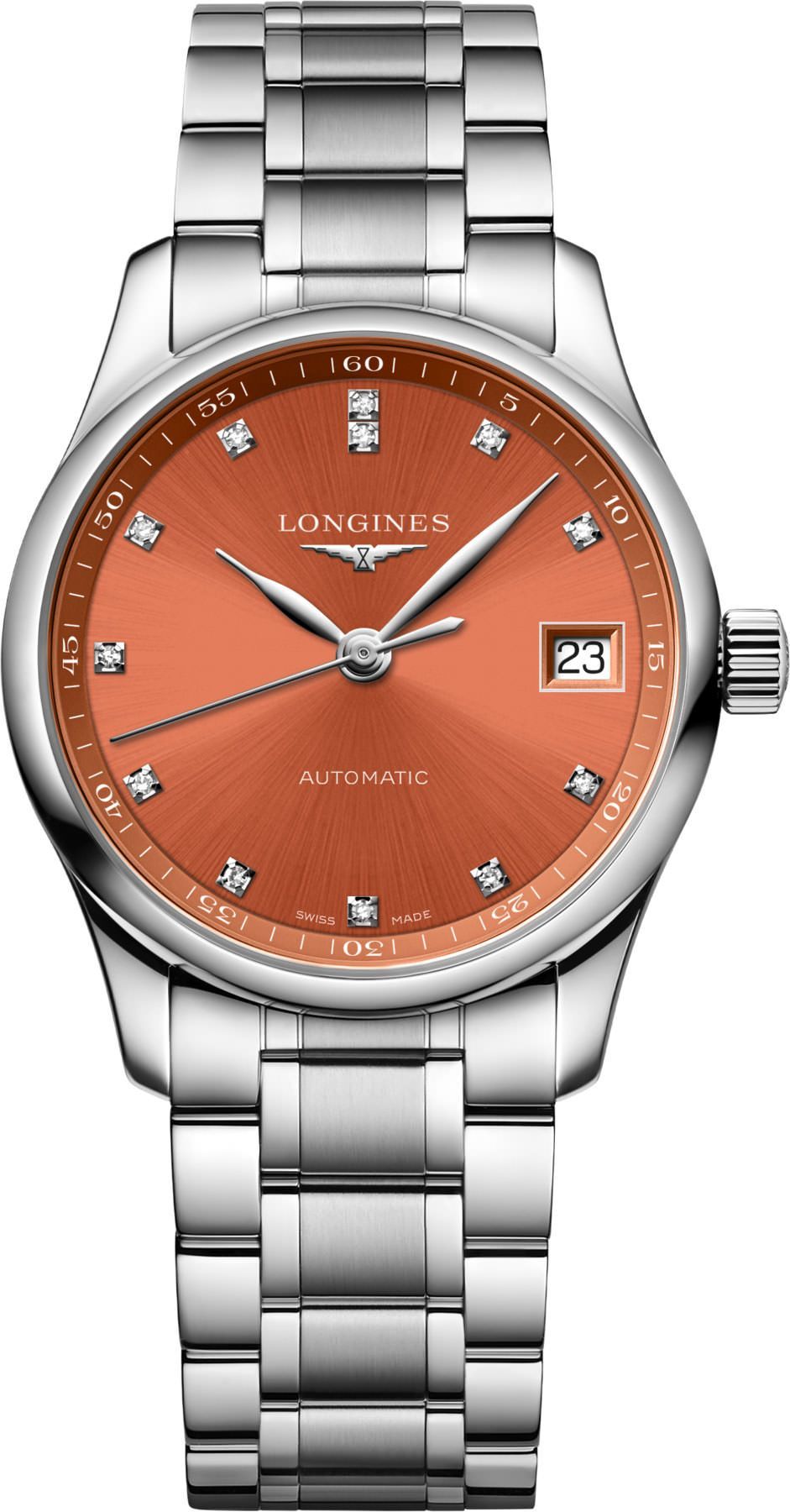 Longines The Longines Master Collection  Orange Dial 34 mm Automatic Watch For Women - 1