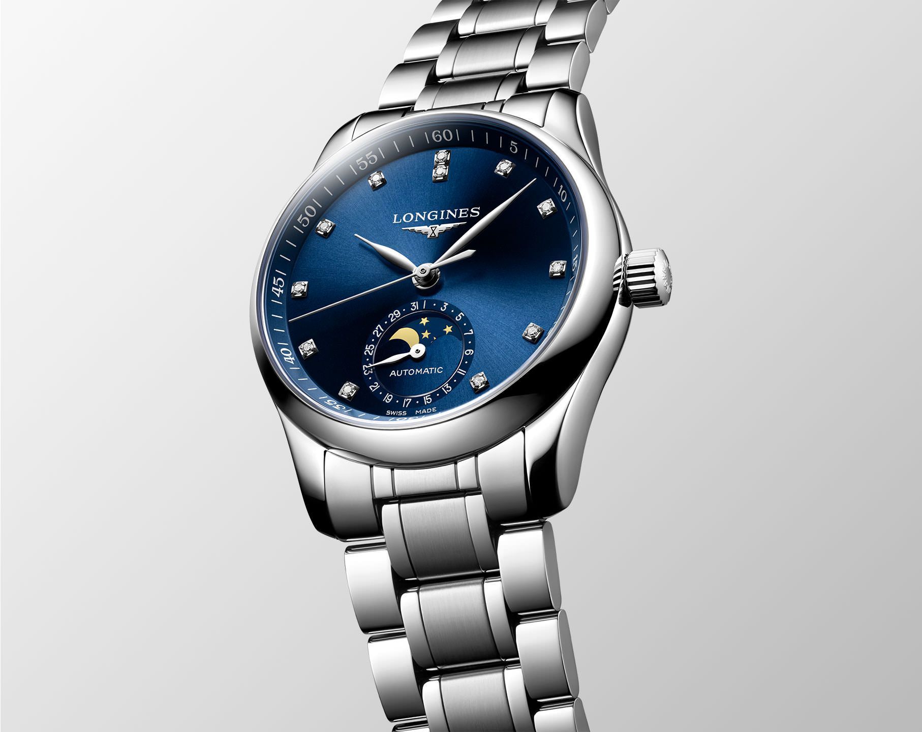 Longines The Longines Master Collection  Blue Dial 34 mm Automatic Watch For Women - 2