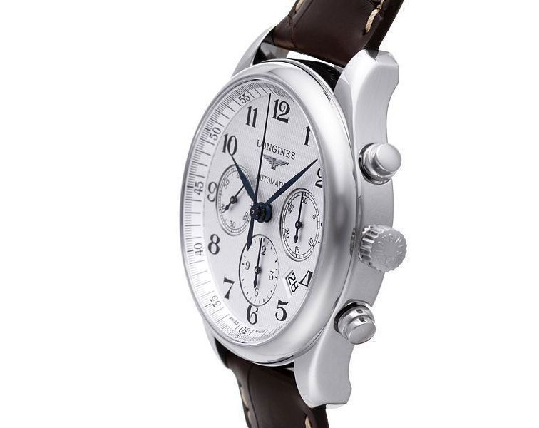 Longines  42 mm Watch in Silver Dial For Men - 2
