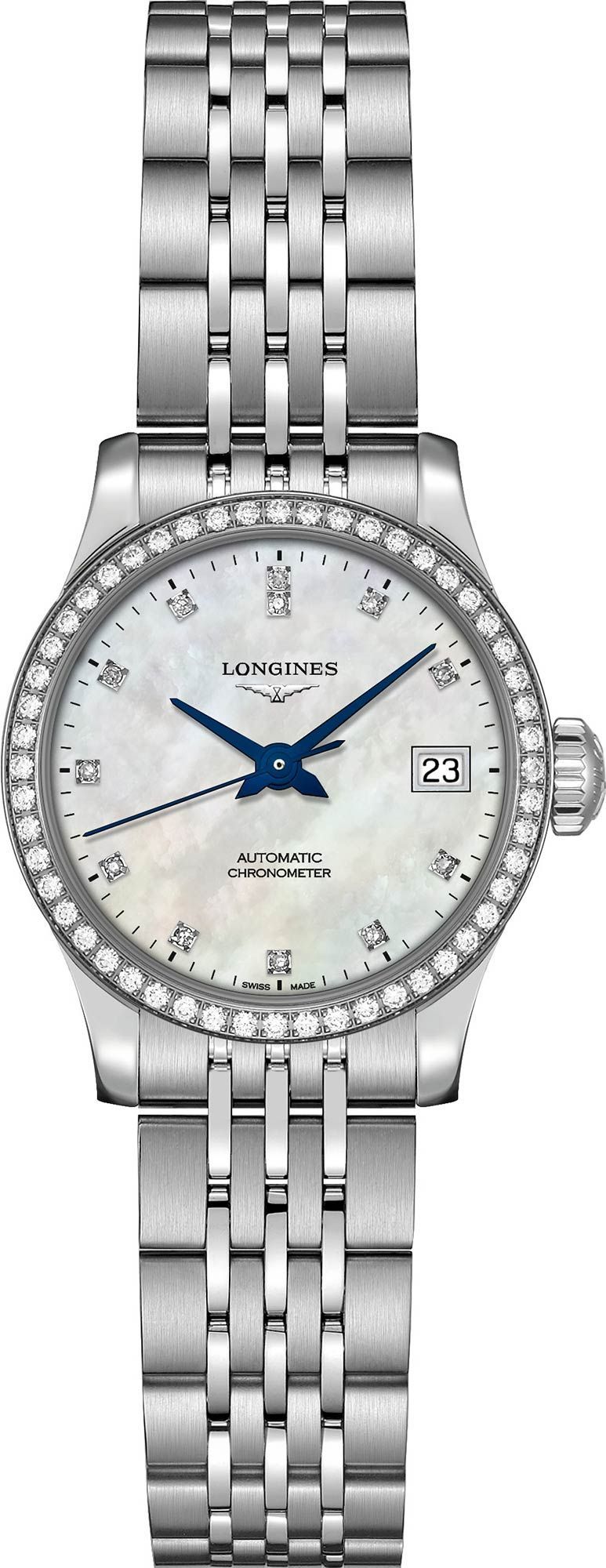 Longines Record Collection  MOP Dial 26 mm Automatic Watch For Women - 1