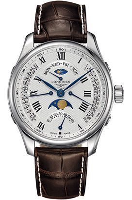 Longines  44 mm Watch in Silver Dial For Men - 1
