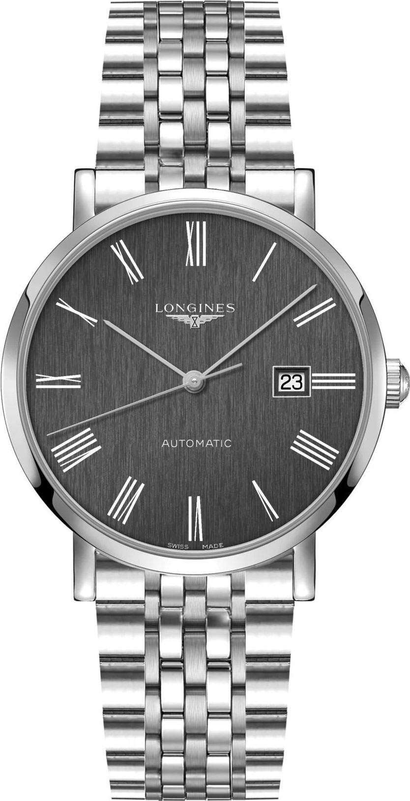 Longines The Longines Elegant Collection  Anthracite Dial 41 mm Automatic Watch For Men - 1