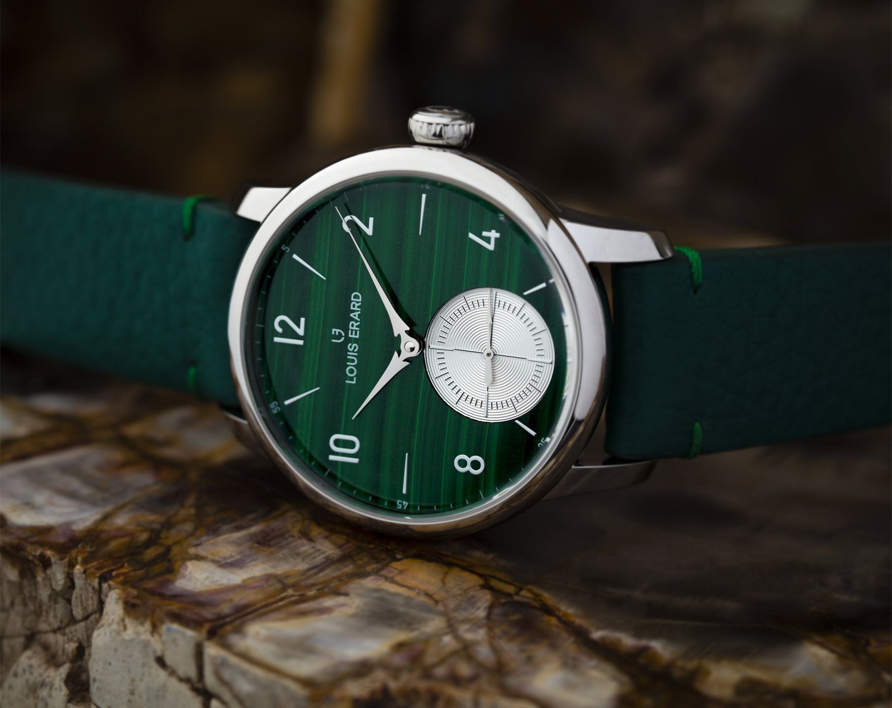 Louis Erard Excellence  Green Dial 39 mm Automatic Watch For Unisex - 5