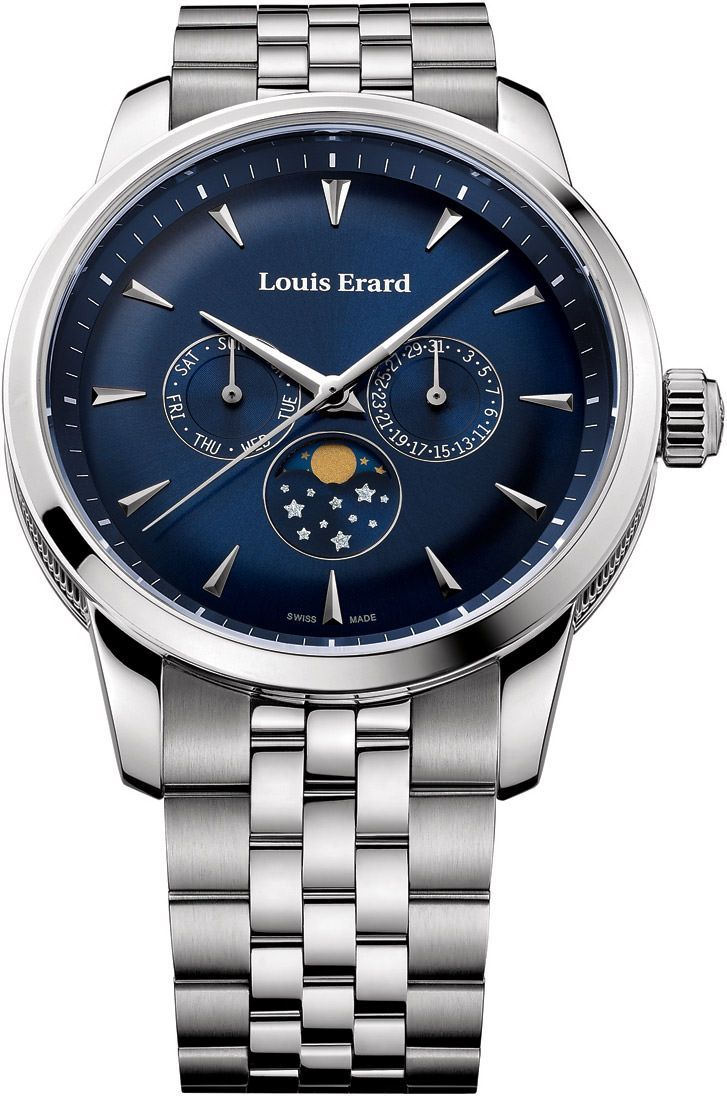 Louis Erard Heritage  Blue Dial 42 mm Automatic Watch For Men - 1
