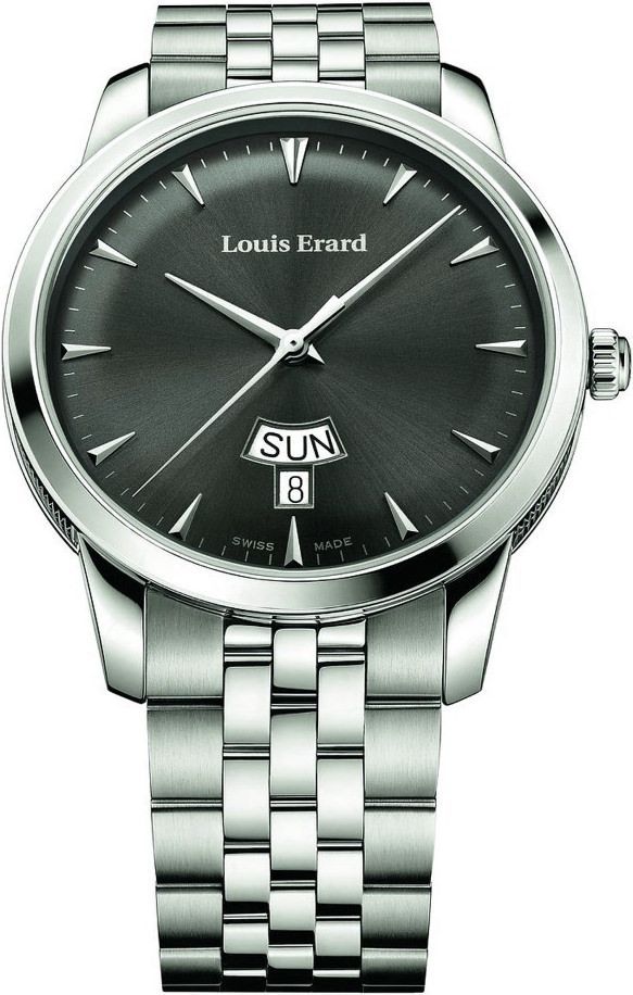 Louis Erard Heritage  Grey Dial 40 mm Quartz Watch For Men - 1