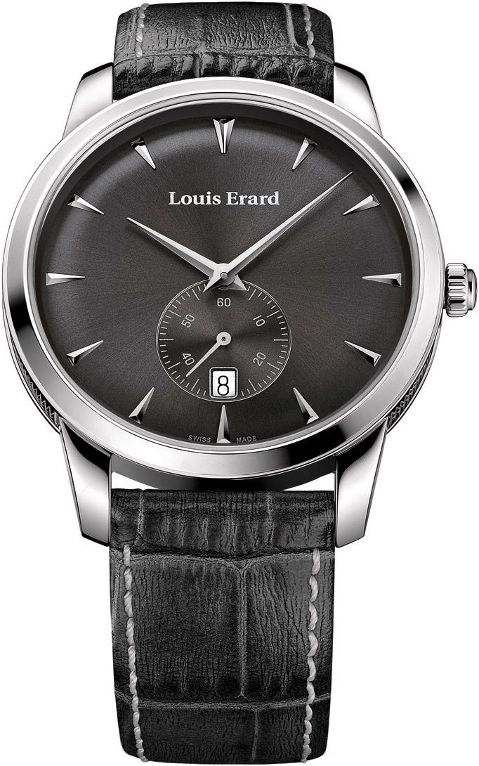 Louis Erard Heritage  Black Dial 40 mm Quartz Watch For Men - 1