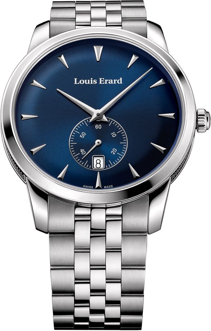 Louis Erard Heritage  Blue Dial 40 mm Quartz Watch For Men - 1