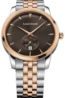 Louis Erard Heritage  Brown Dial 40 mm Quartz Watch For Men - 1