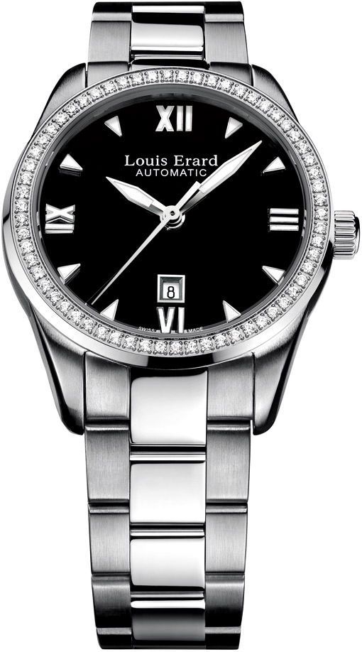 Louis Erard Heritage  Black Dial 30 mm Automatic Watch For Women - 1