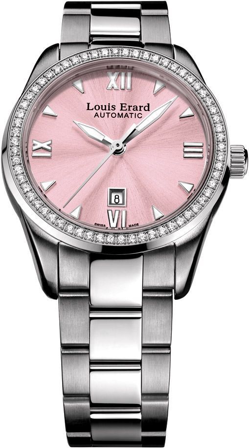 Louis Erard Heritage  Pink Dial 30 mm Automatic Watch For Women - 1