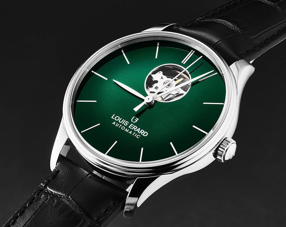 Louis Erard Heritage  Green Dial 41 mm Automatic Watch For Men - 4