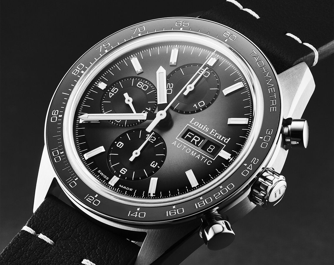 Louis Erard 2300 Titanium Grey Dial 44 mm Automatic Watch For Men - 6