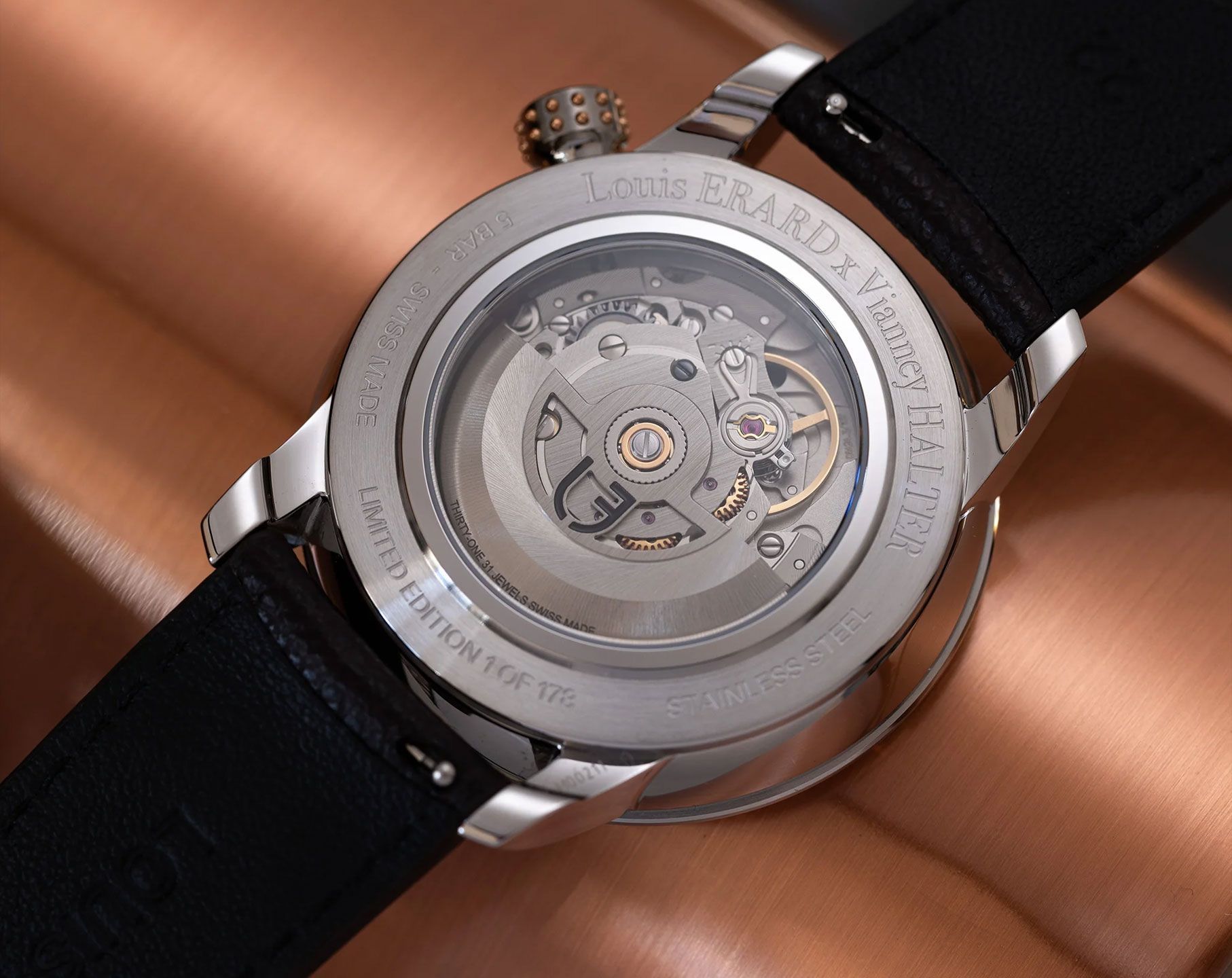 Louis Erard Noirmont X Louis Erard X Vianney Halter Salmon Dial 43 mm Automatic Watch For Men - 2