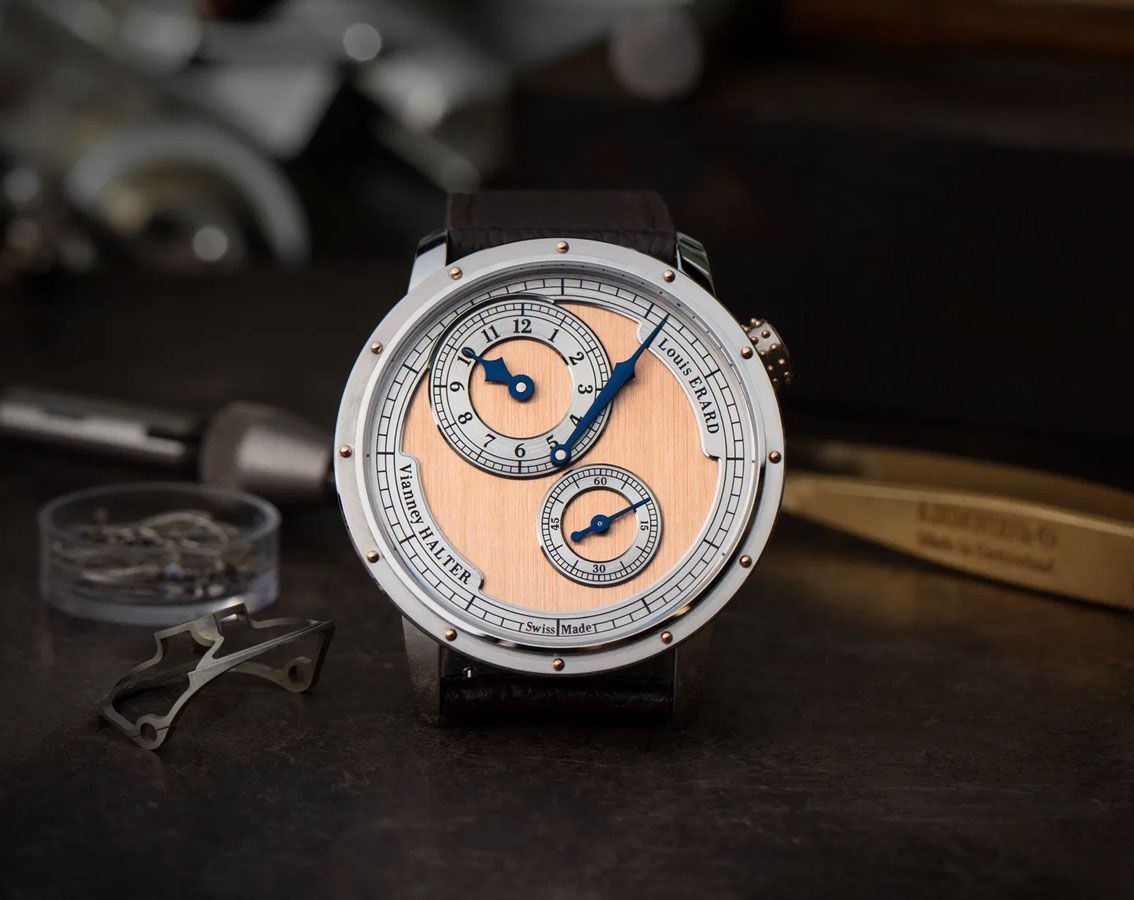 Louis Erard Noirmont X Louis Erard X Vianney Halter Salmon Dial 43 mm Automatic Watch For Men - 5