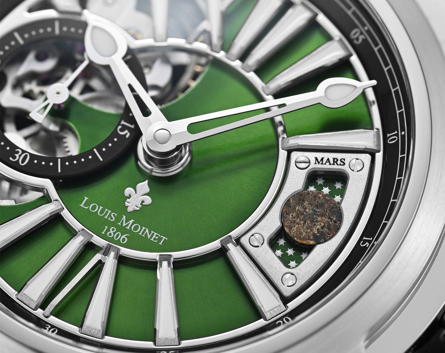 Louis Moinet Mars 45.4 mm Watch in Green Dial For Men - 2