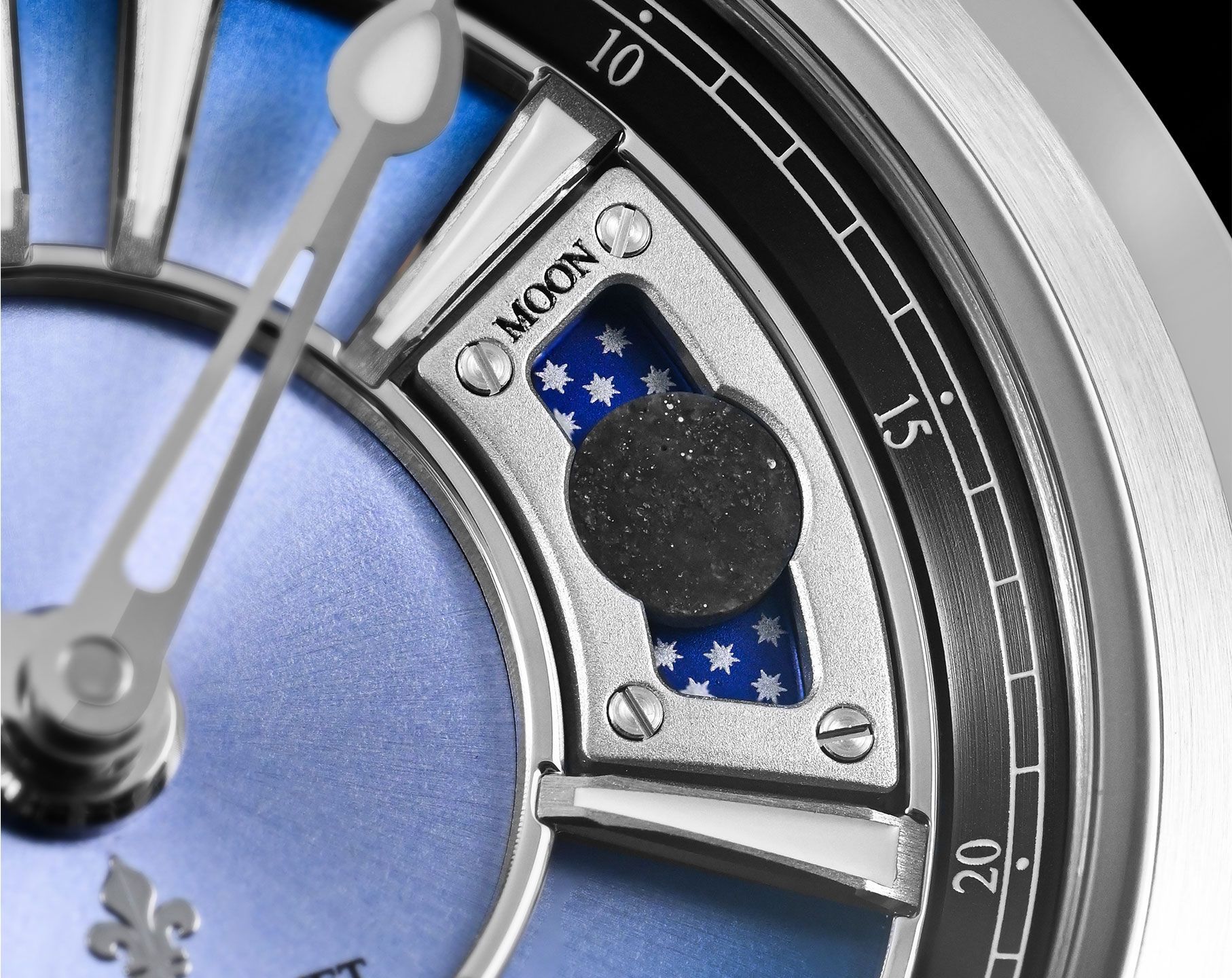 Louis Moinet Moon 45.4 mm Watch in Blue Dial For Men - 3