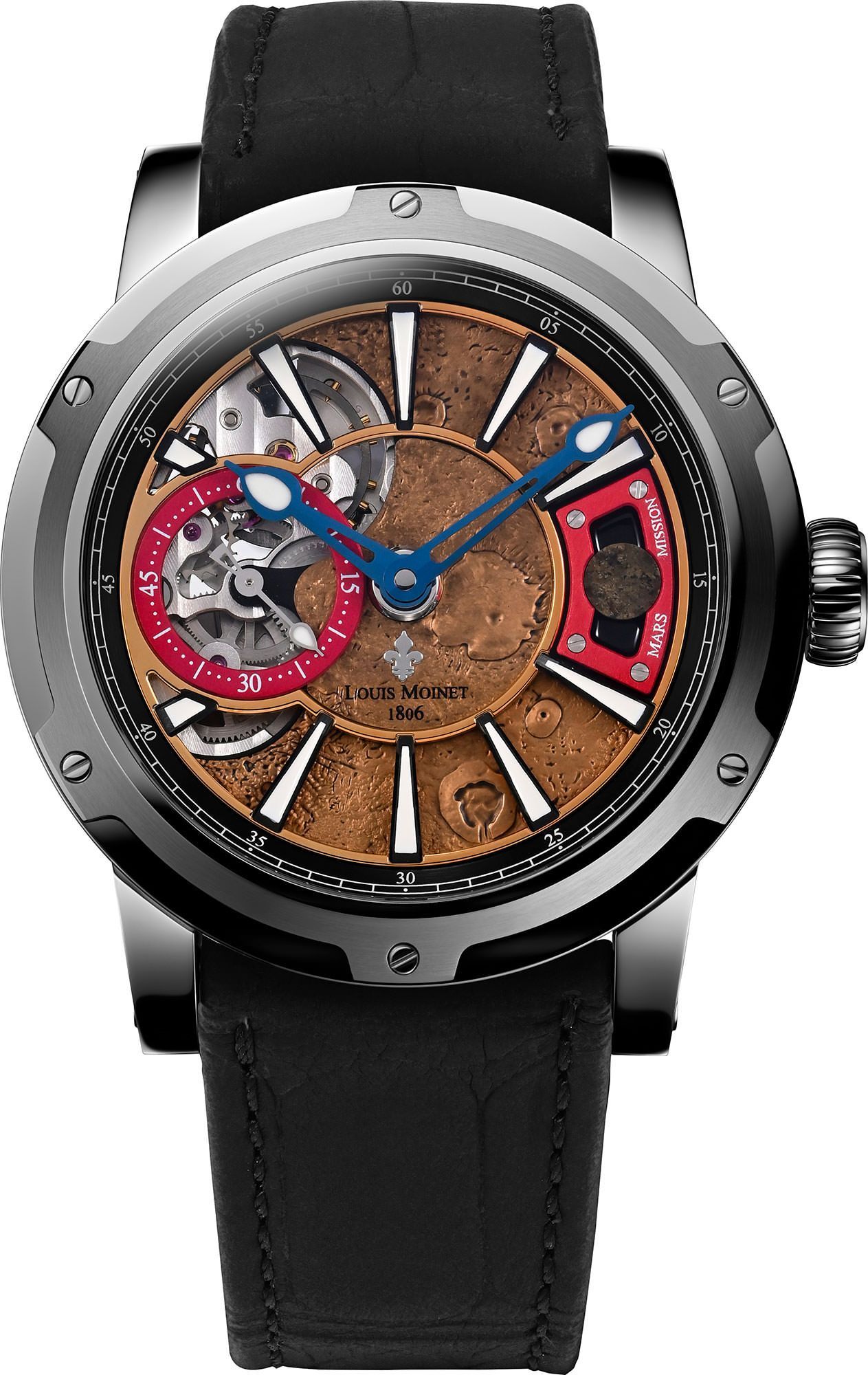 Louis Moinet Mars Mission 45.4 mm Watch in Brown Dial For Men - 1