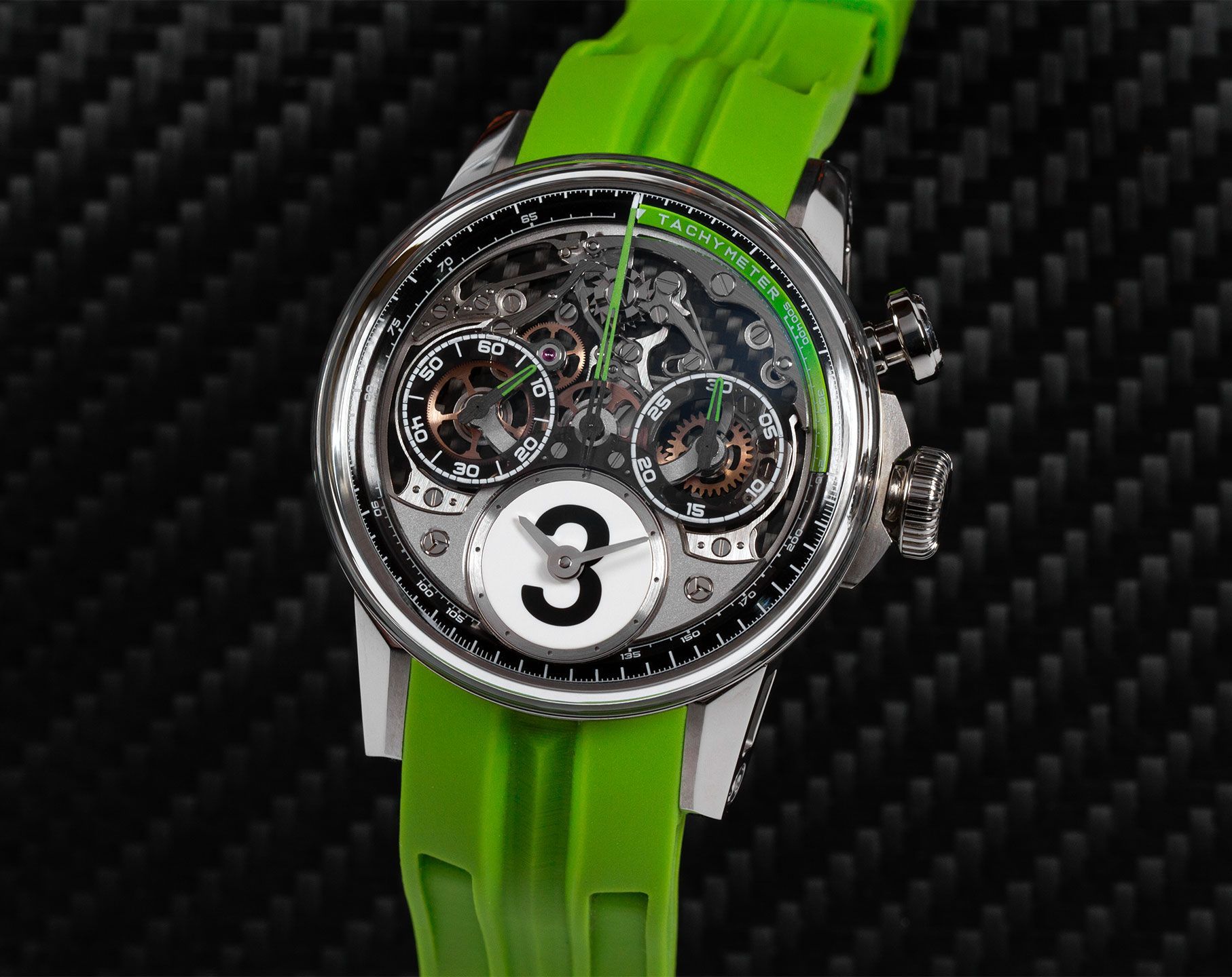Louis Moinet Mechanical Wonders Time to Race Skeleton Dial 40.7 mm Automatic Watch For Men - 3