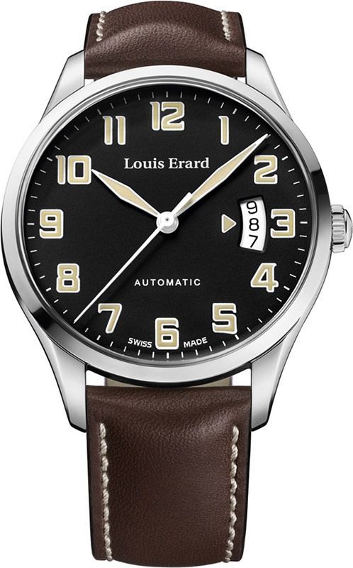 Louis Erard Heritage  Black Dial 41 mm Automatic Watch For Men - 1