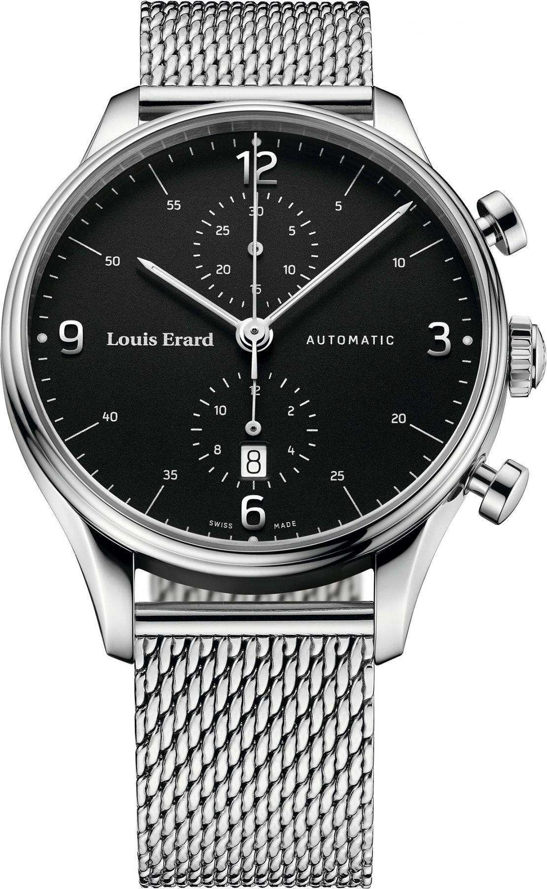Louis Erard Heritage  Black Dial 43 mm Automatic Watch For Men - 1