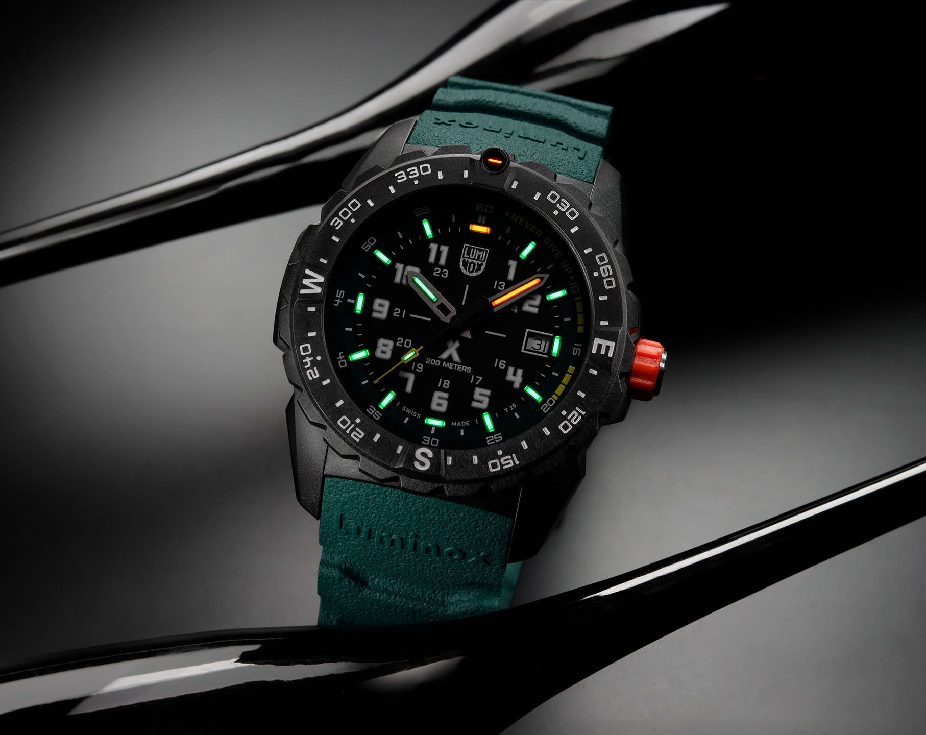 Luminox Bear Grylls Survival  Black & Green Dial 43 mm Quartz Watch For Men - 8