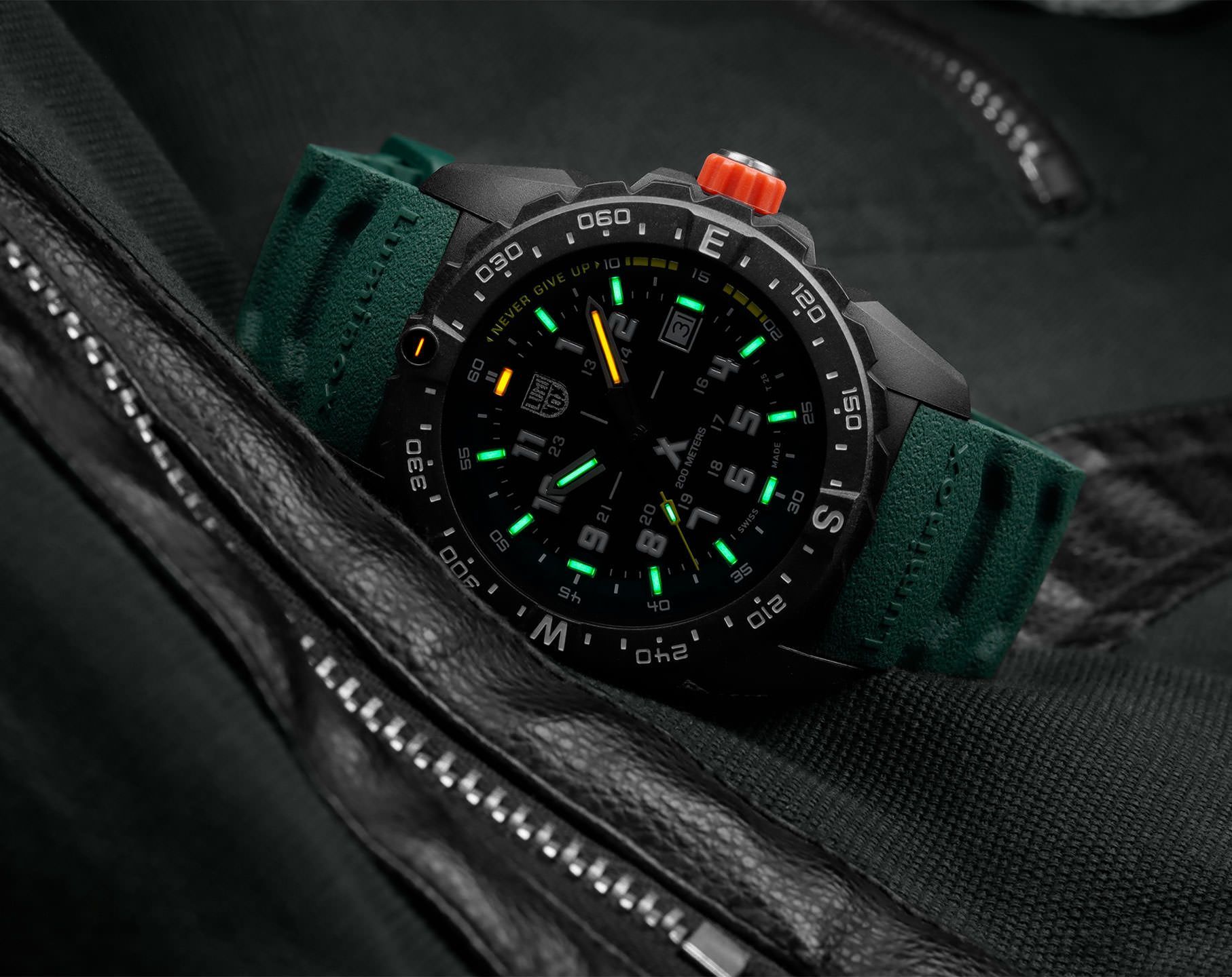 Luminox Bear Grylls Survival  Black & Green Dial 43 mm Quartz Watch For Men - 9