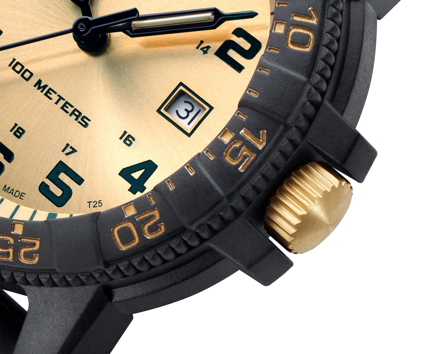 Luminox Leatherback SEA Turtle  Gold Dial 44 mm Quartz Watch For Men - 5