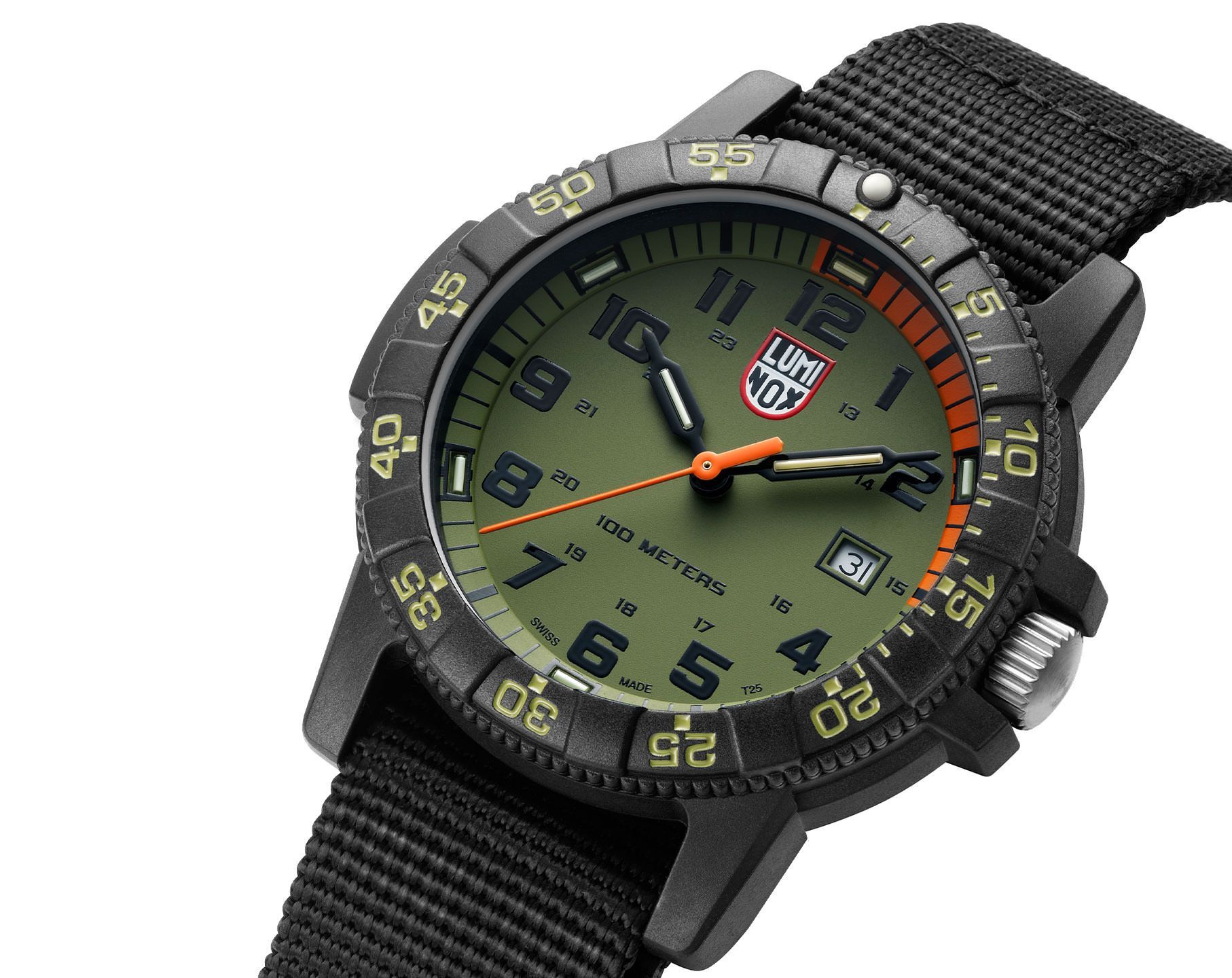 Luminox Leatherback SEA Turtle 44 mm Watch in Green Dial