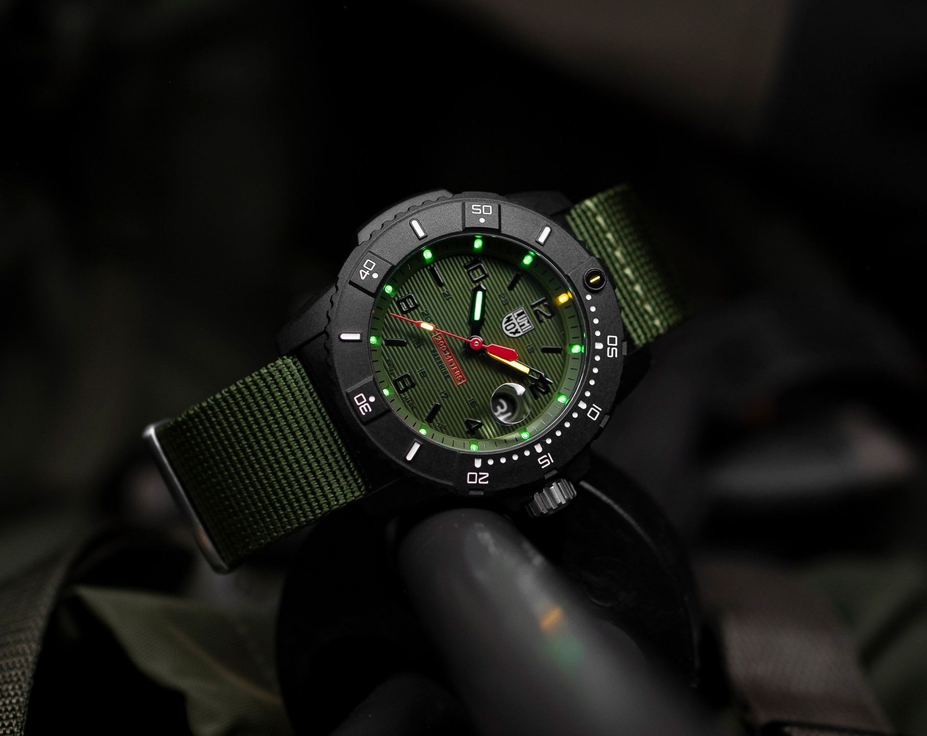 Luminox Original Navy SEAL  Green Dial 45 mm Quartz Watch For Men - 7