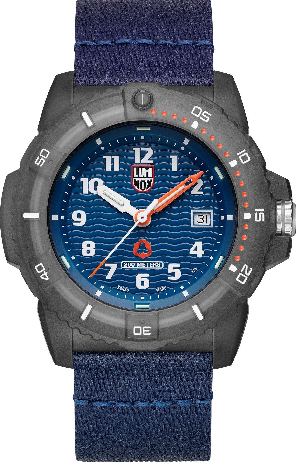 Luminox #tide Recycled Ocean Plastic  Blue Dial 46 mm Quartz Watch For Men - 1