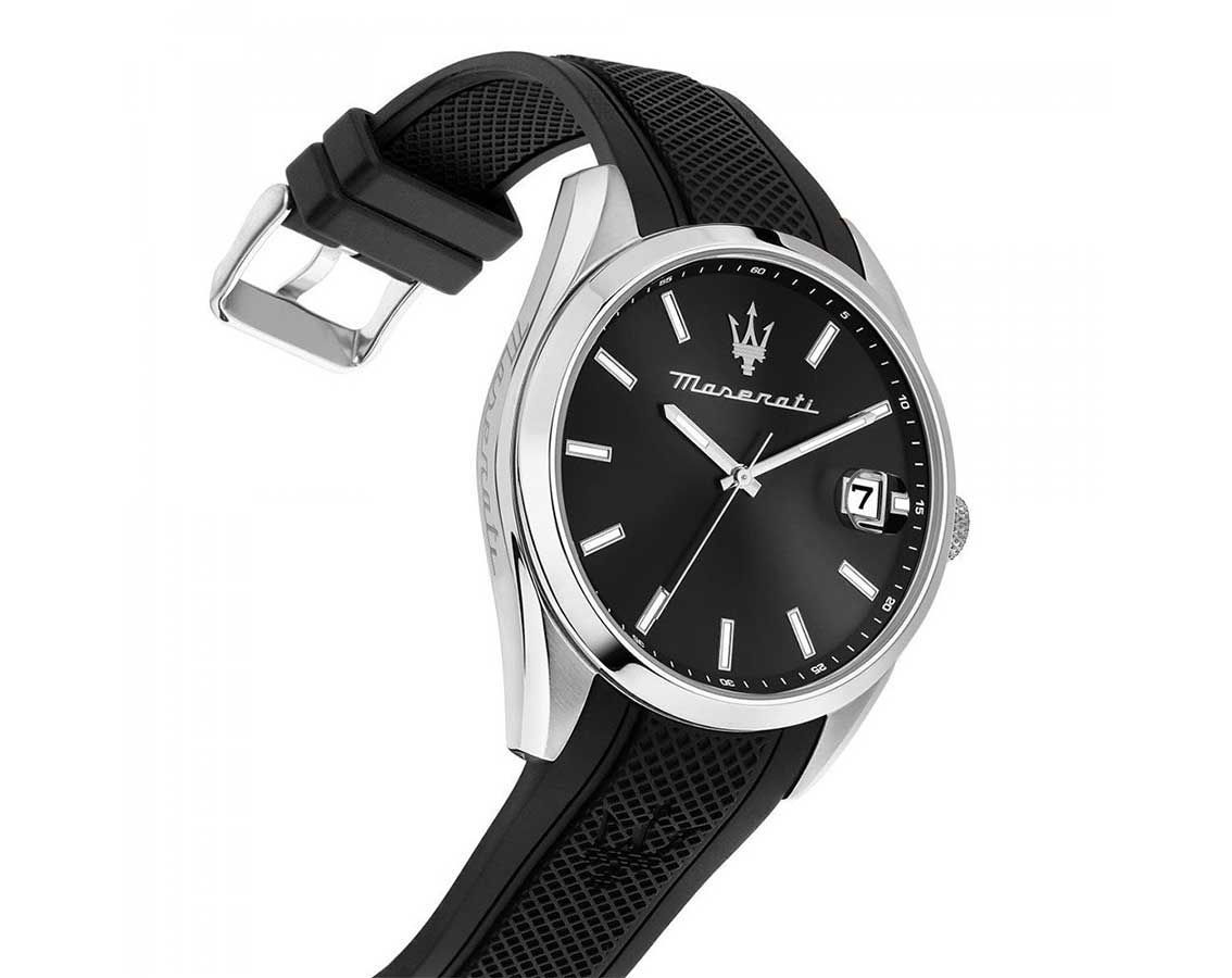Maserati Classic Attrazione Black Dial 43 mm Quartz Watch For Men - 2