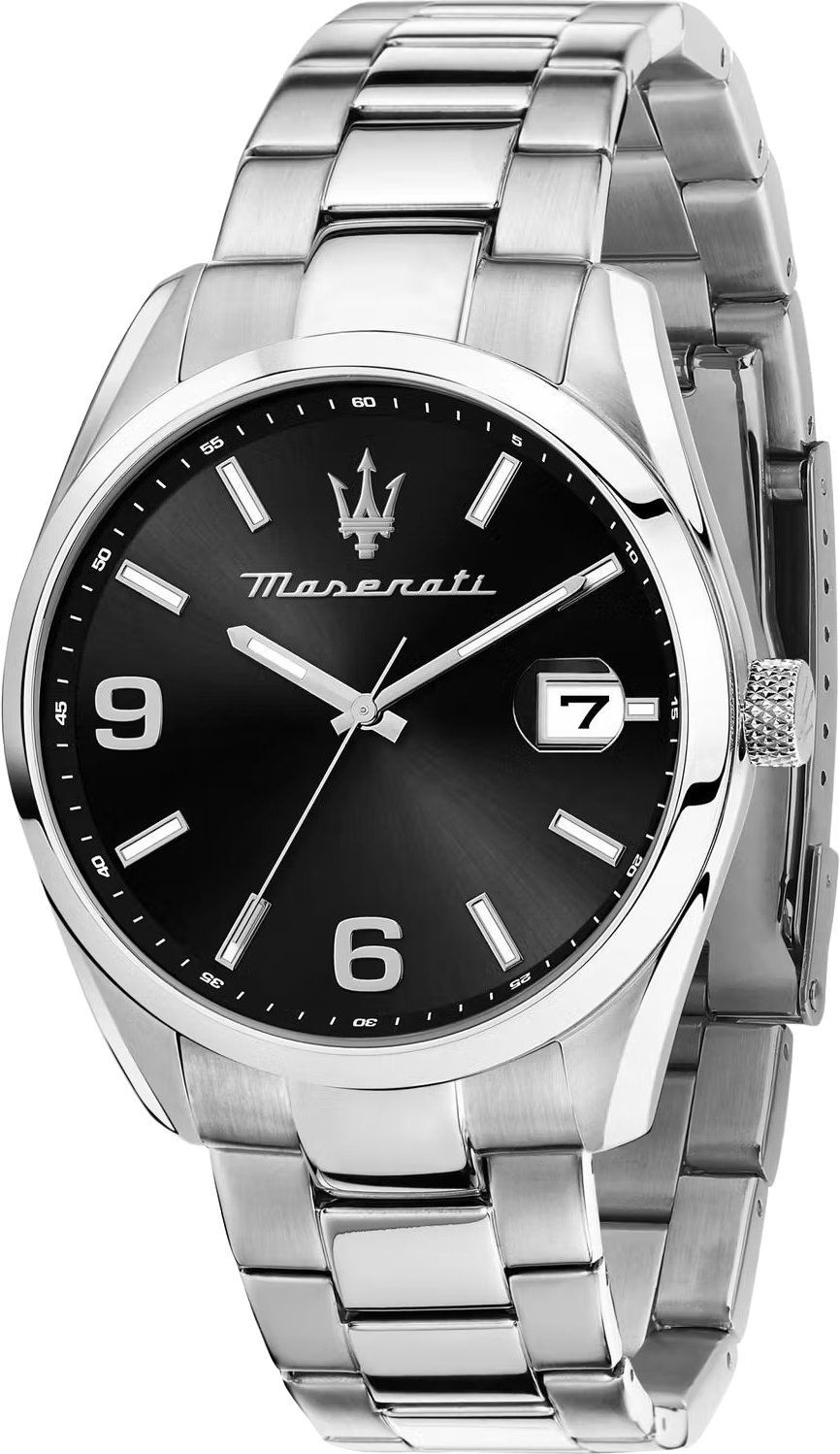 Maserati Classic Attrazione Black Dial 43 mm Quartz Watch For Men - 1