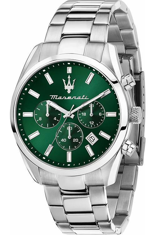 Maserati Classic Attrazione Green Dial 43 mm Quartz Watch For Men - 1