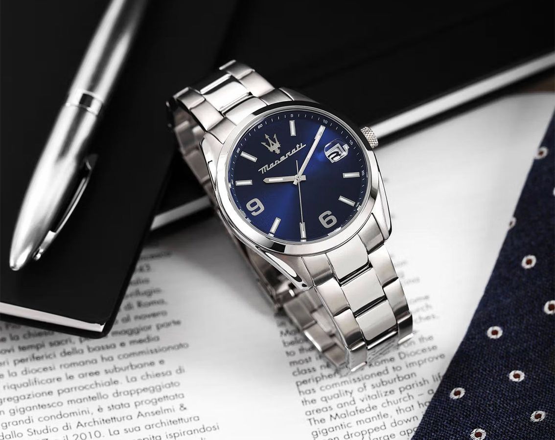 Maserati Classic Attrazione Blue Dial 43 mm Quartz Watch For Men - 6