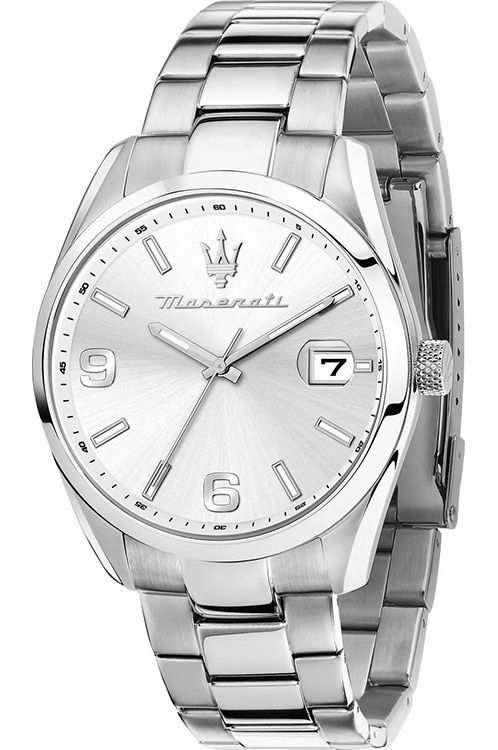 Maserati Classic Attrazione Silver Dial 43 mm Quartz Watch For Men - 1
