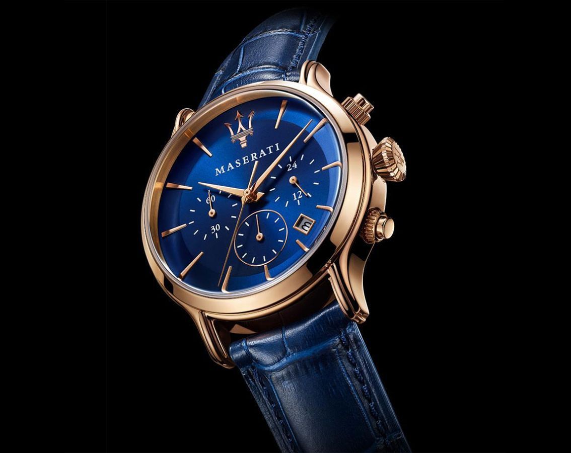 Maserati Classic Epoca Blue Dial 42 mm Quartz Watch For Men - 4