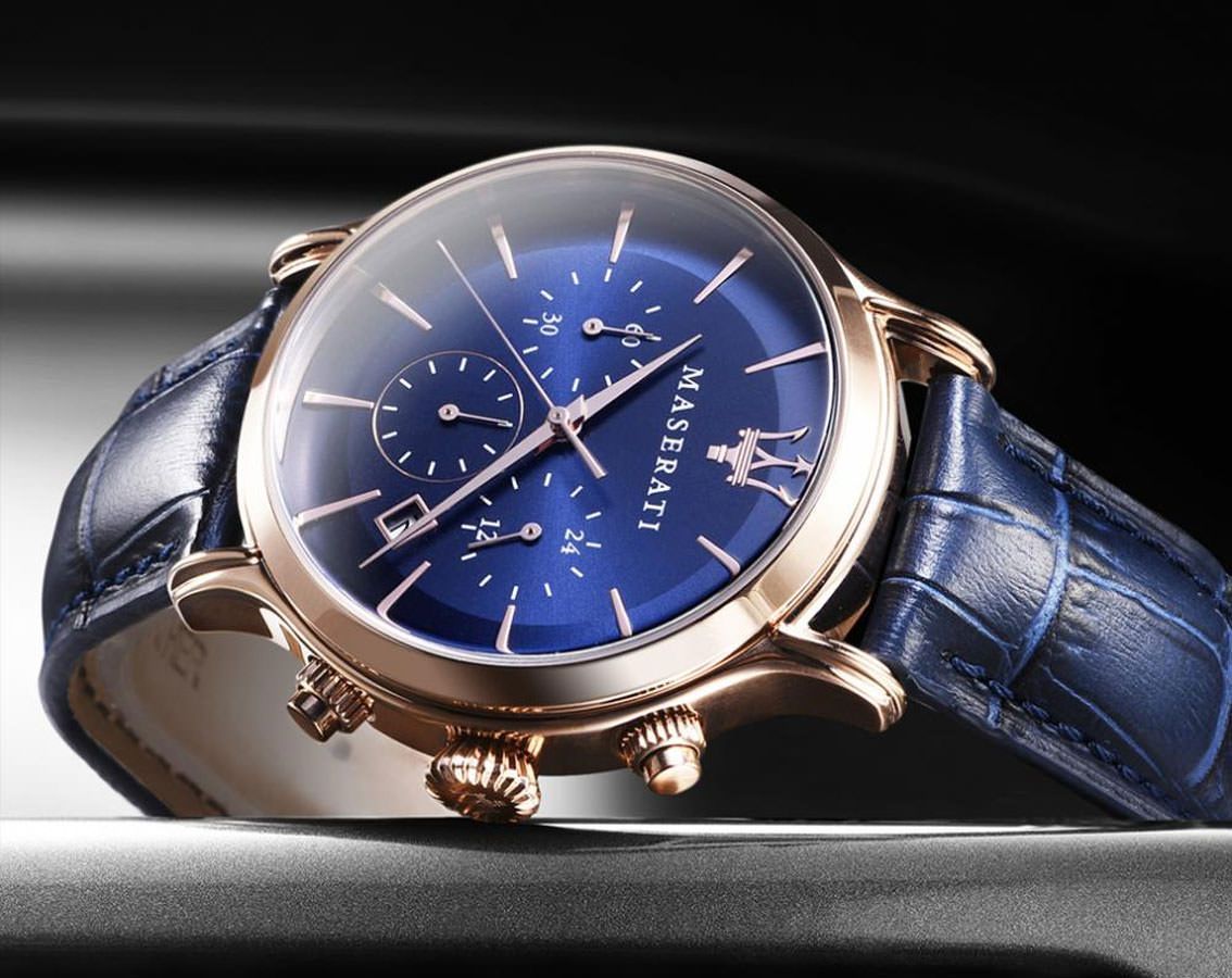 Maserati Classic Epoca Blue Dial 42 mm Quartz Watch For Men - 5