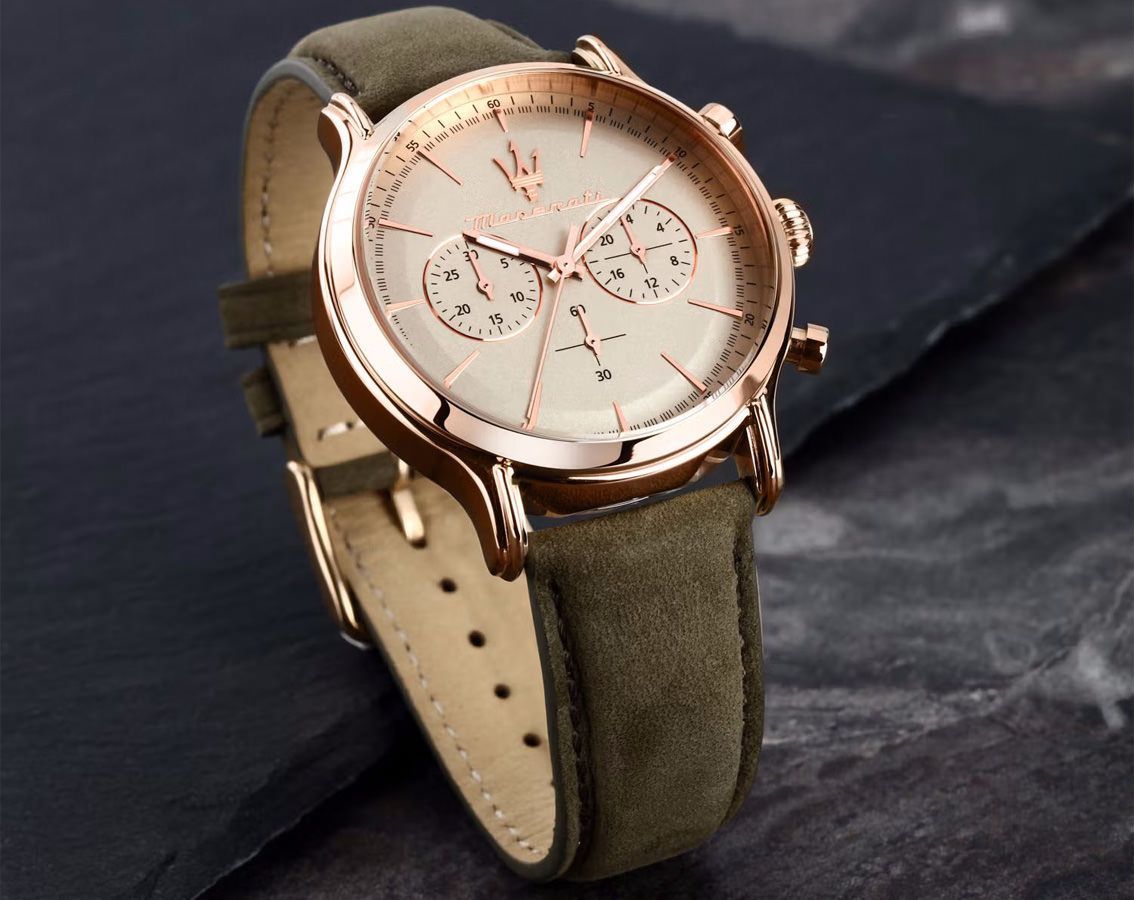 Maserati Classic Epoca Beige Dial 42 mm Quartz Watch For Men - 3