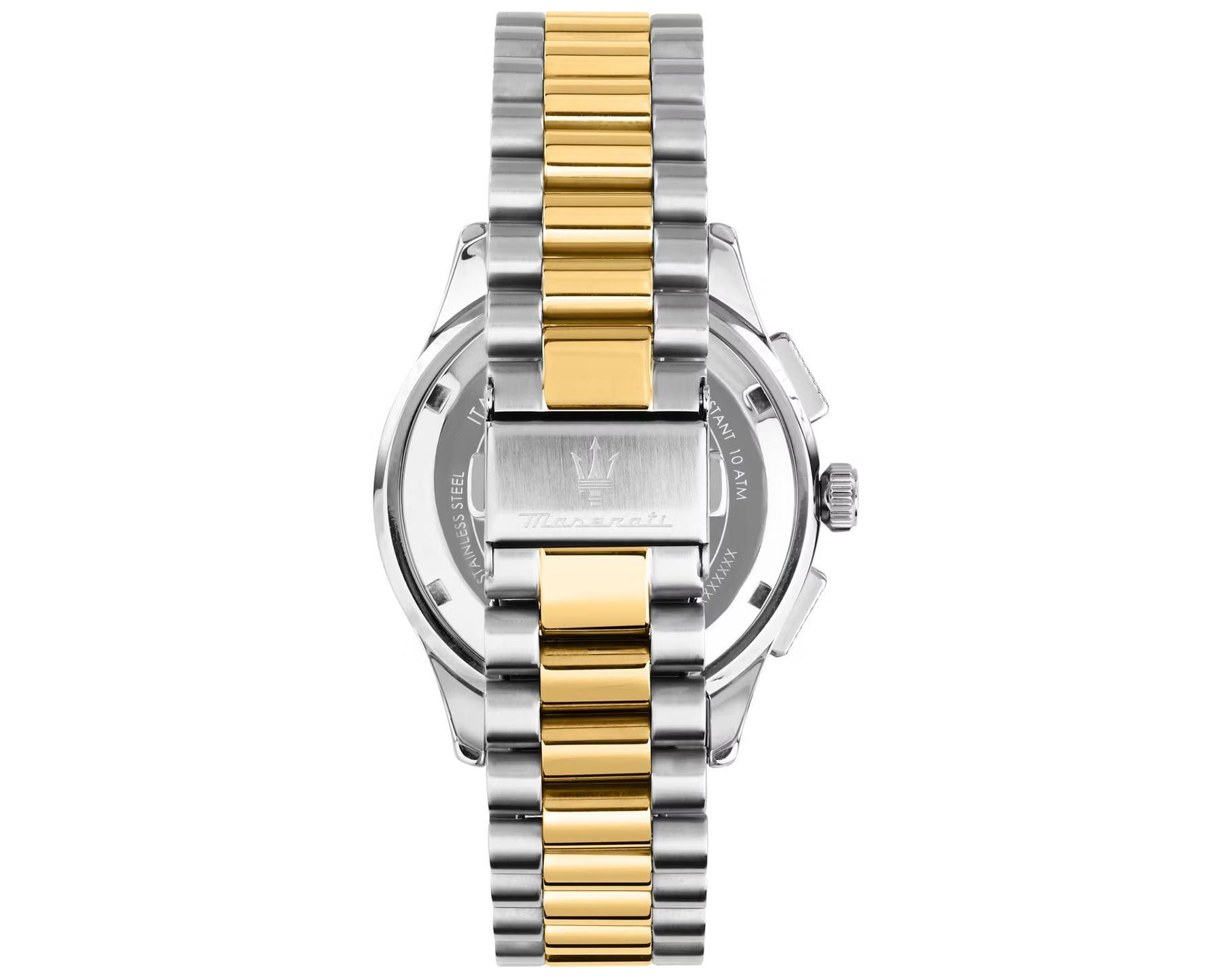 Michael Kors Lexington Chronograph Blue Dial Two Tone Steel