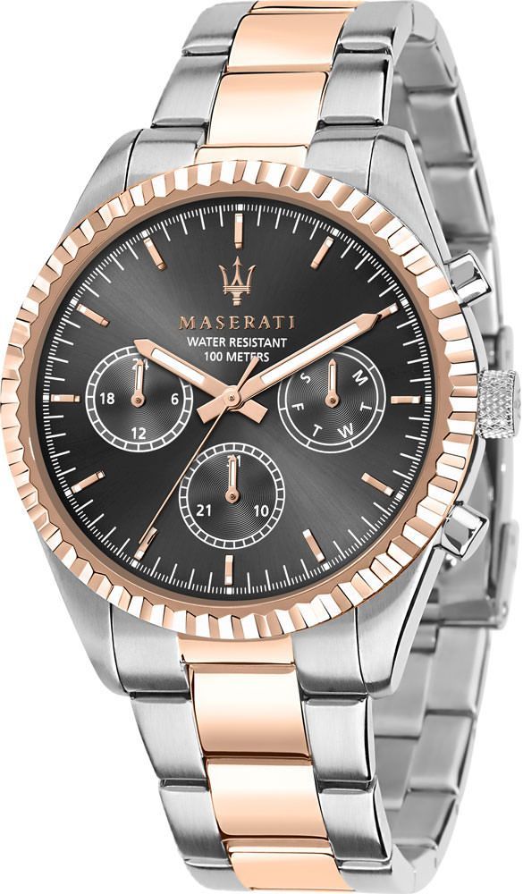 Maserati Lifestyle Competizione Black Dial 43 mm Quartz Watch For Men - 1