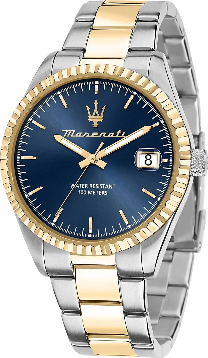 Maserati Lifestyle Competizione Blue Dial 43 mm Quartz Watch For Men - 1