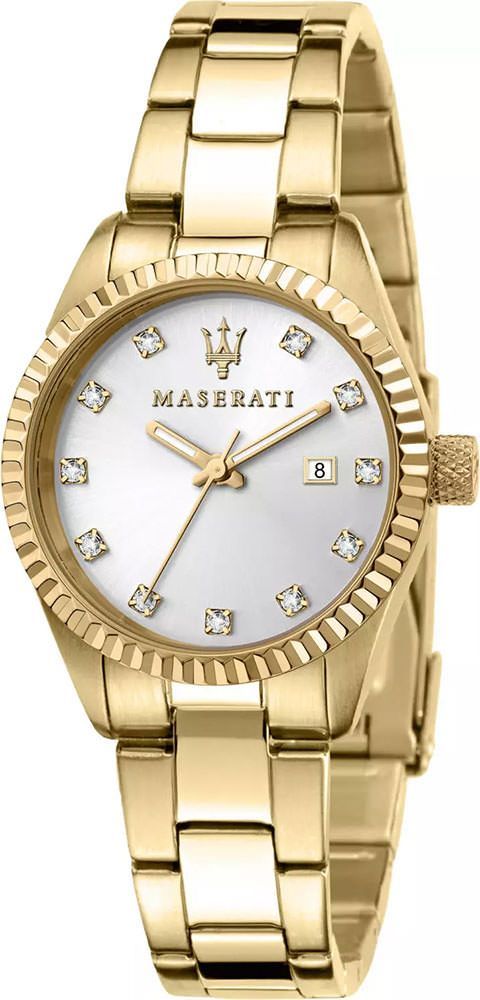 Maserati Lifestyle Competizione Silver Dial 32 mm Quartz Watch For Women - 1