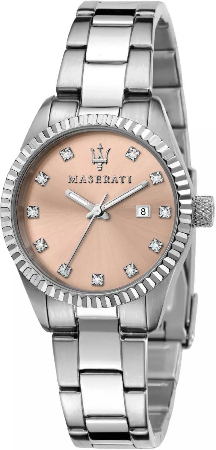 Maserati Lifestyle Competizione Pink Dial 32 mm Quartz Watch For Women - 1