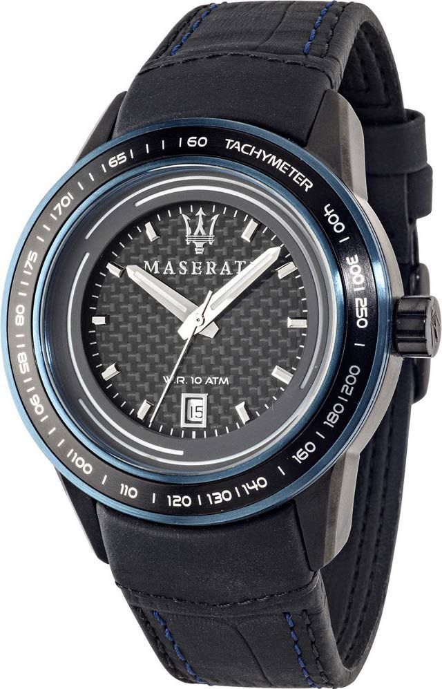 Maserati Corsa  Black Dial 46 mm Quartz Watch For Men - 1