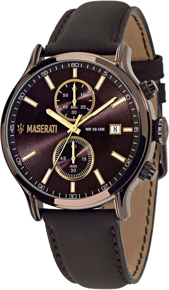Maserati Epoca  Brown Dial 43 mm Quartz Watch For Men - 1