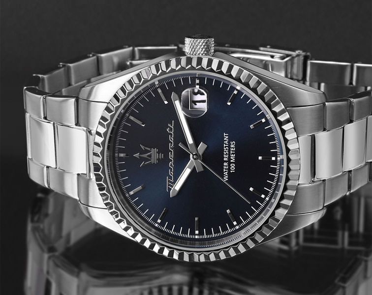 Maserati Lifestyle Competizione Blue Dial 42 mm Quartz Watch For Men - 6