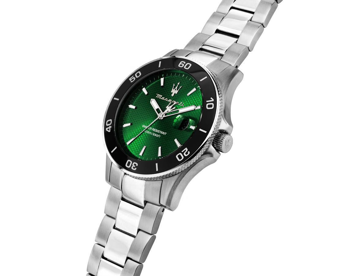 Maserati Lifestyle Competizione Green Dial 43 mm Quartz Watch For Men - 5