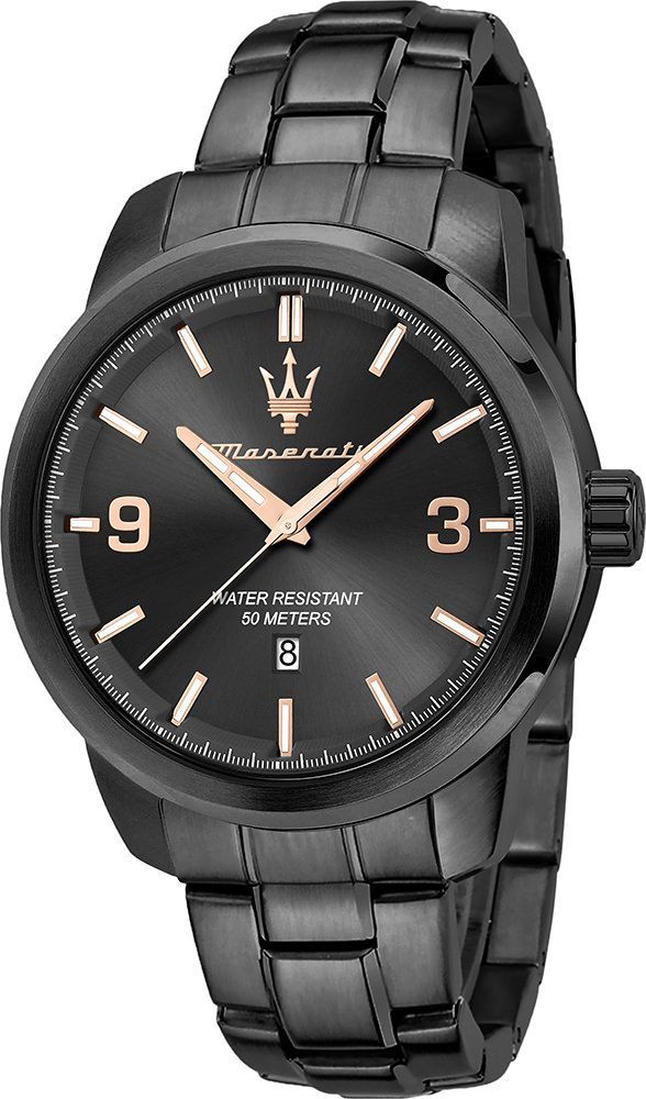 Maserati Lifestyle Successo Grey Dial 44 mm Quartz Watch For Men - 1