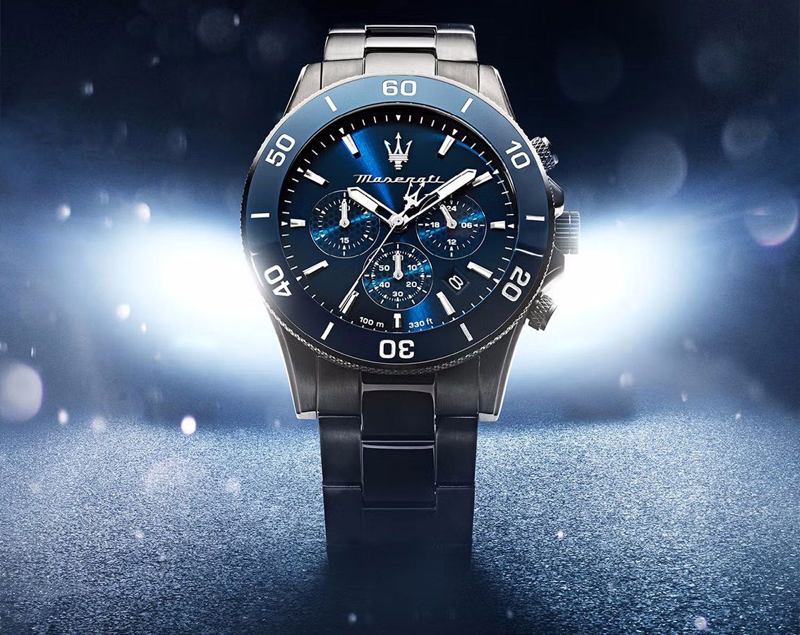 Maserati Lifestyle Competizione Blue Dial 43 mm Quartz Watch For Men - 7